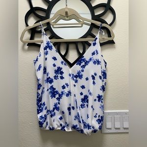 Forever 21 blue floral blouse